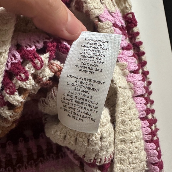 TRUTH | By Republic Knit Top Preppy Vintage Colorful Crochet Sweater Size Medium - Picture 6 of 7